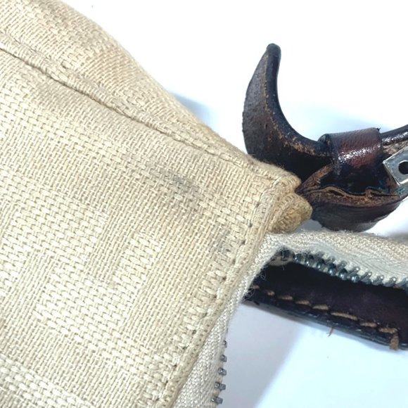 FENDI Cream Leather Zucca Shoulder Bag - Picture 16 of 16